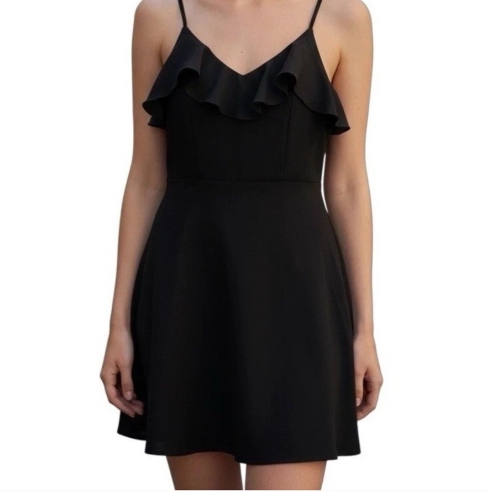 Altard State‎ Size Large Black Party Dress Black Ruffled Preowned